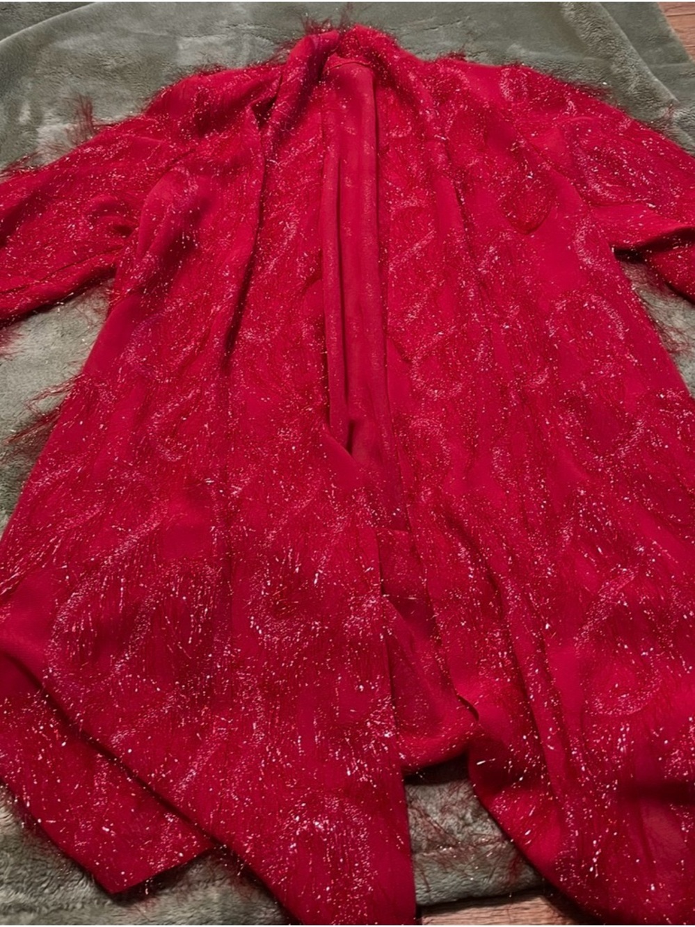 Vintage Red Galore Jacket with Glitter Accents  Jacket Galore by John Farah